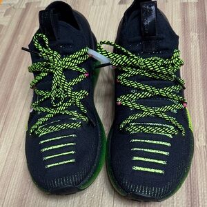Under Armour Black and Neon Green Sneakers